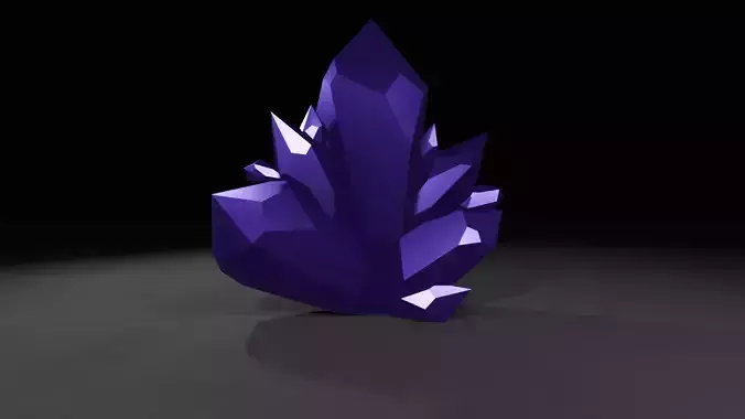 Amethyst Crystal  Low Poly 3D Model