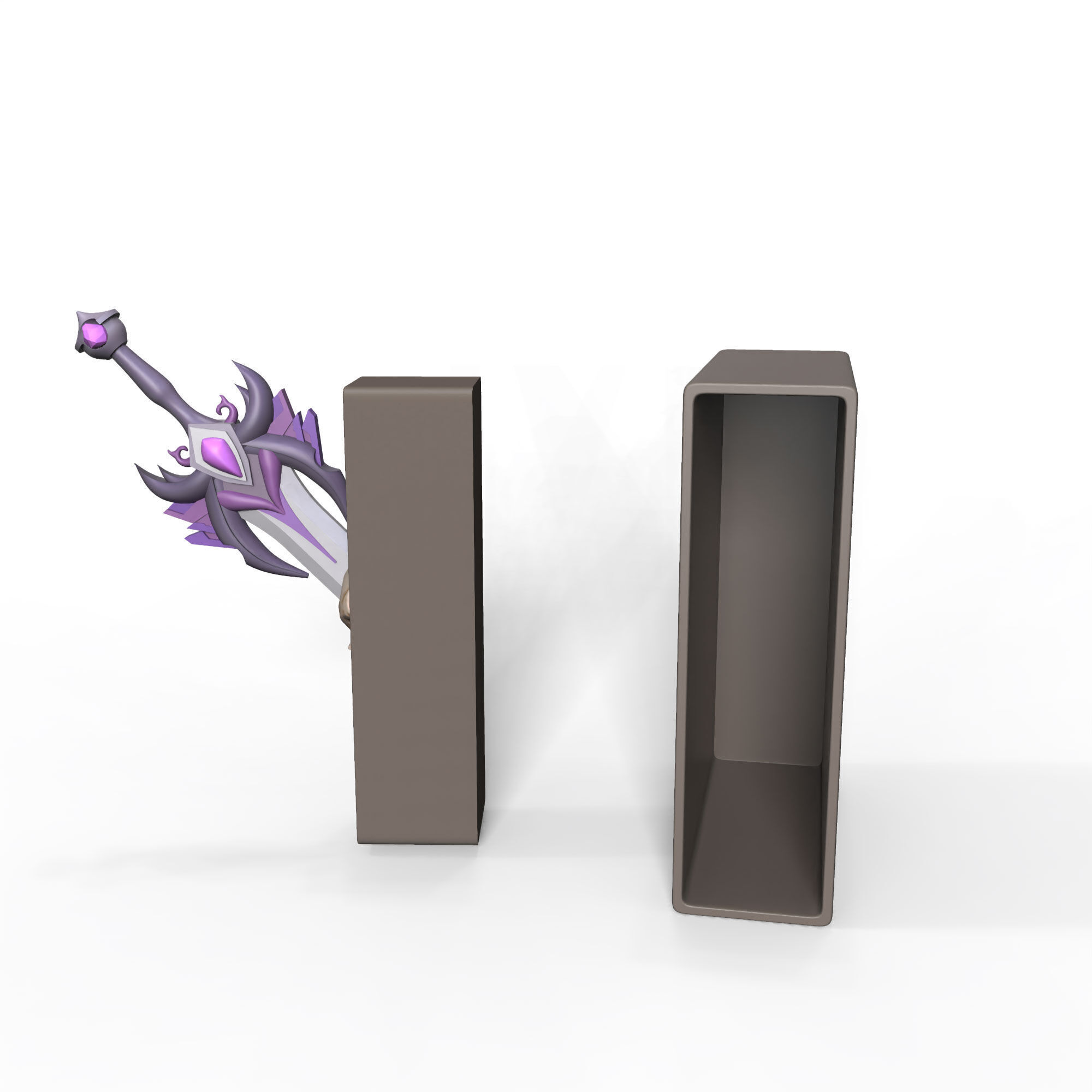 Book Nook Ends STL File Organizer Box for Bookworms Gift 3D print model_8