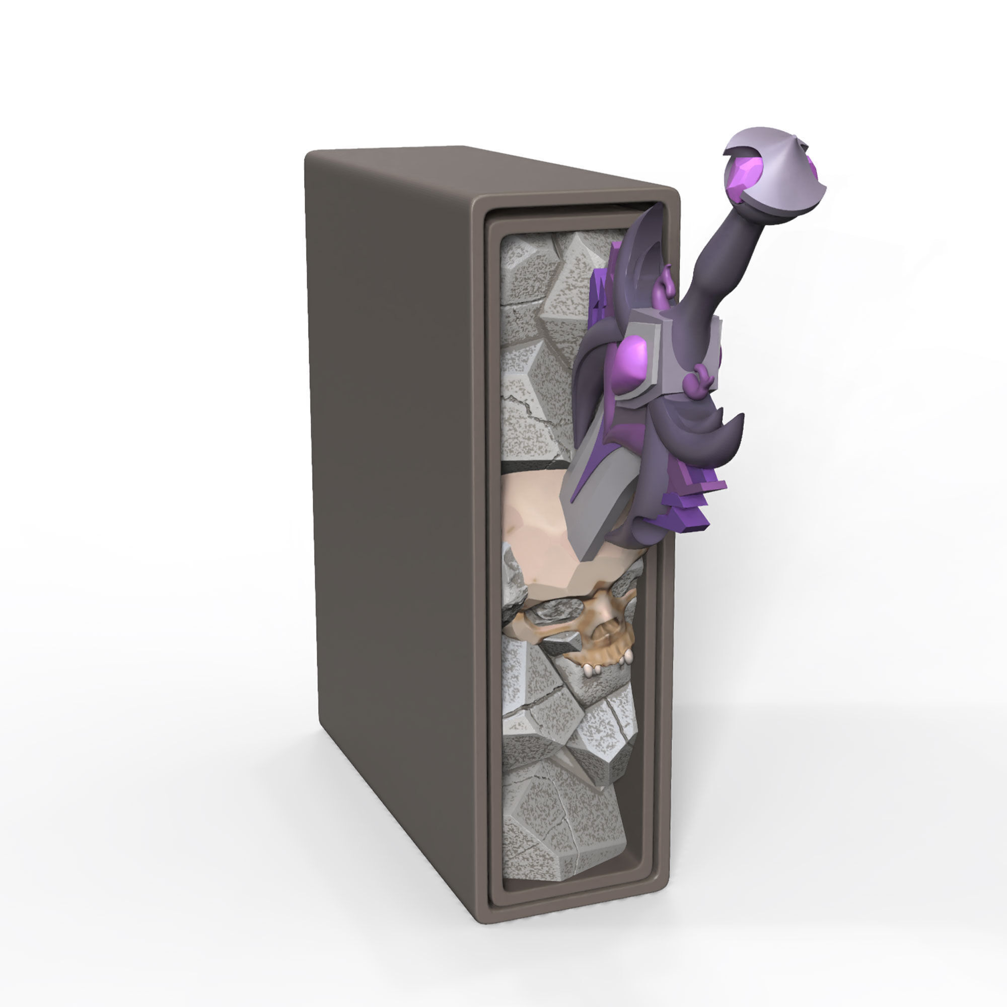 Book Nook Ends STL File Organizer Box for Bookworms Gift 3D print model_1