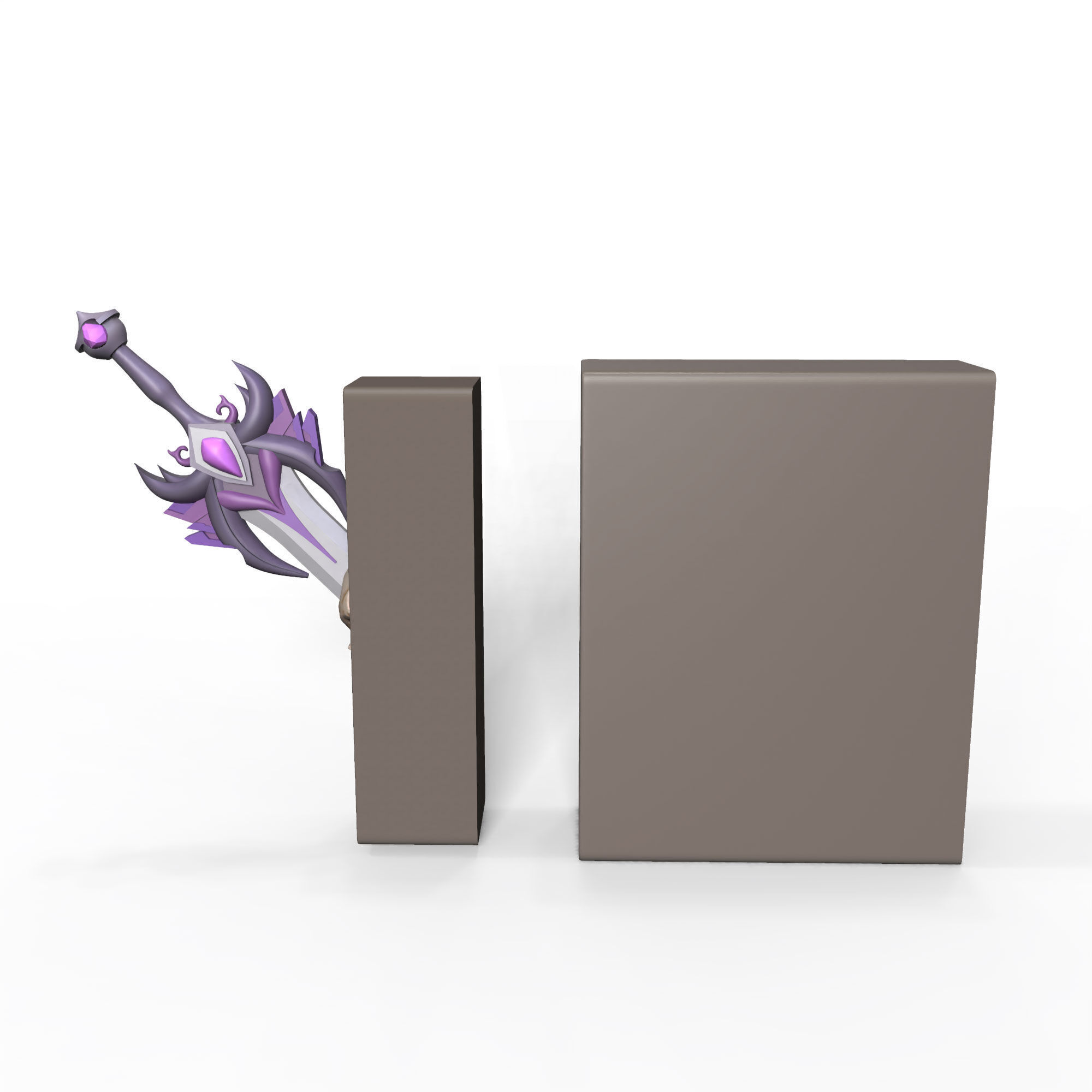 Book Nook Ends STL File Organizer Box for Bookworms Gift 3D print model_7