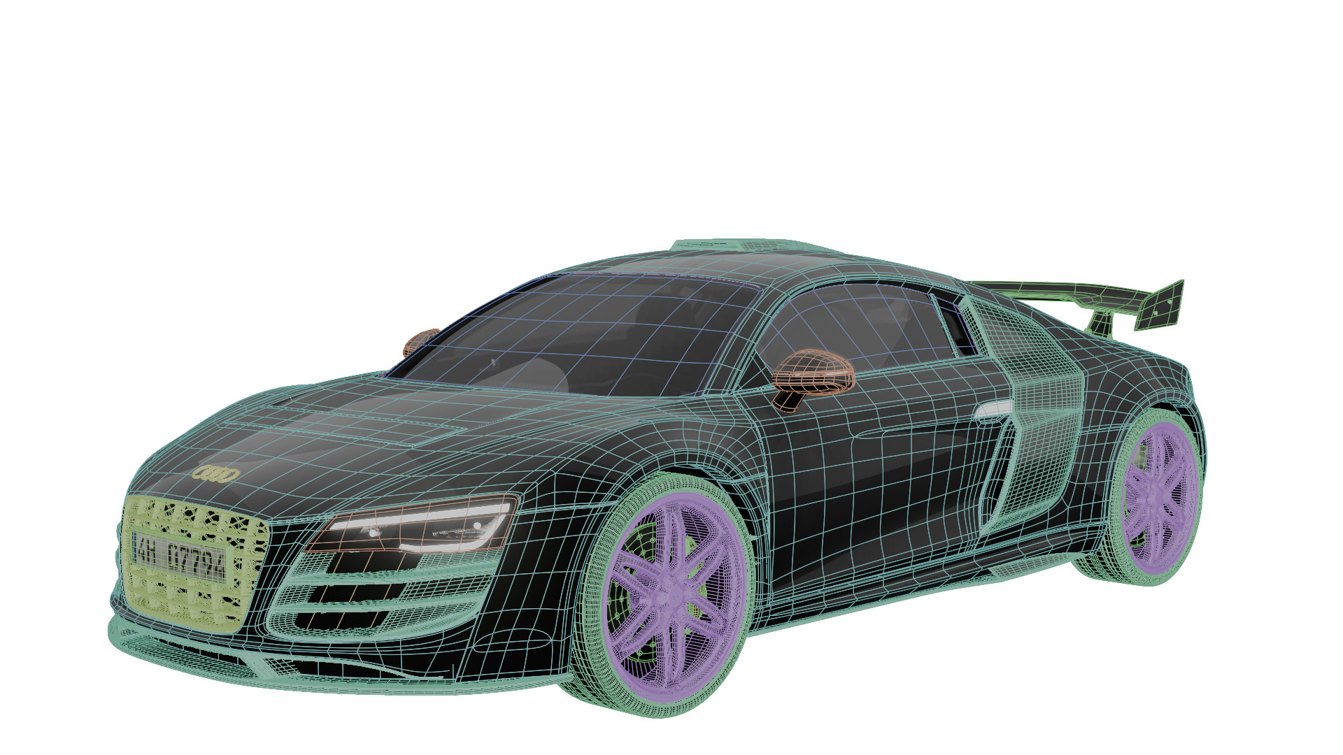 Audi R8 sport 3D model_10