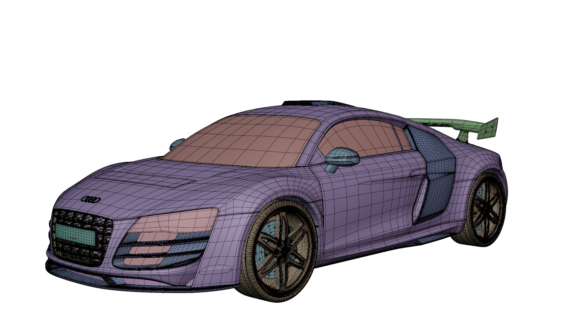Audi R8 sport 3D model_9