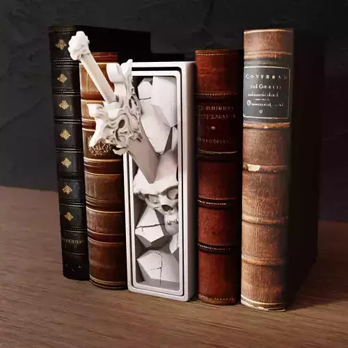 Book Nook  Ends STL File  Organizer Box for Bookworms  Gift