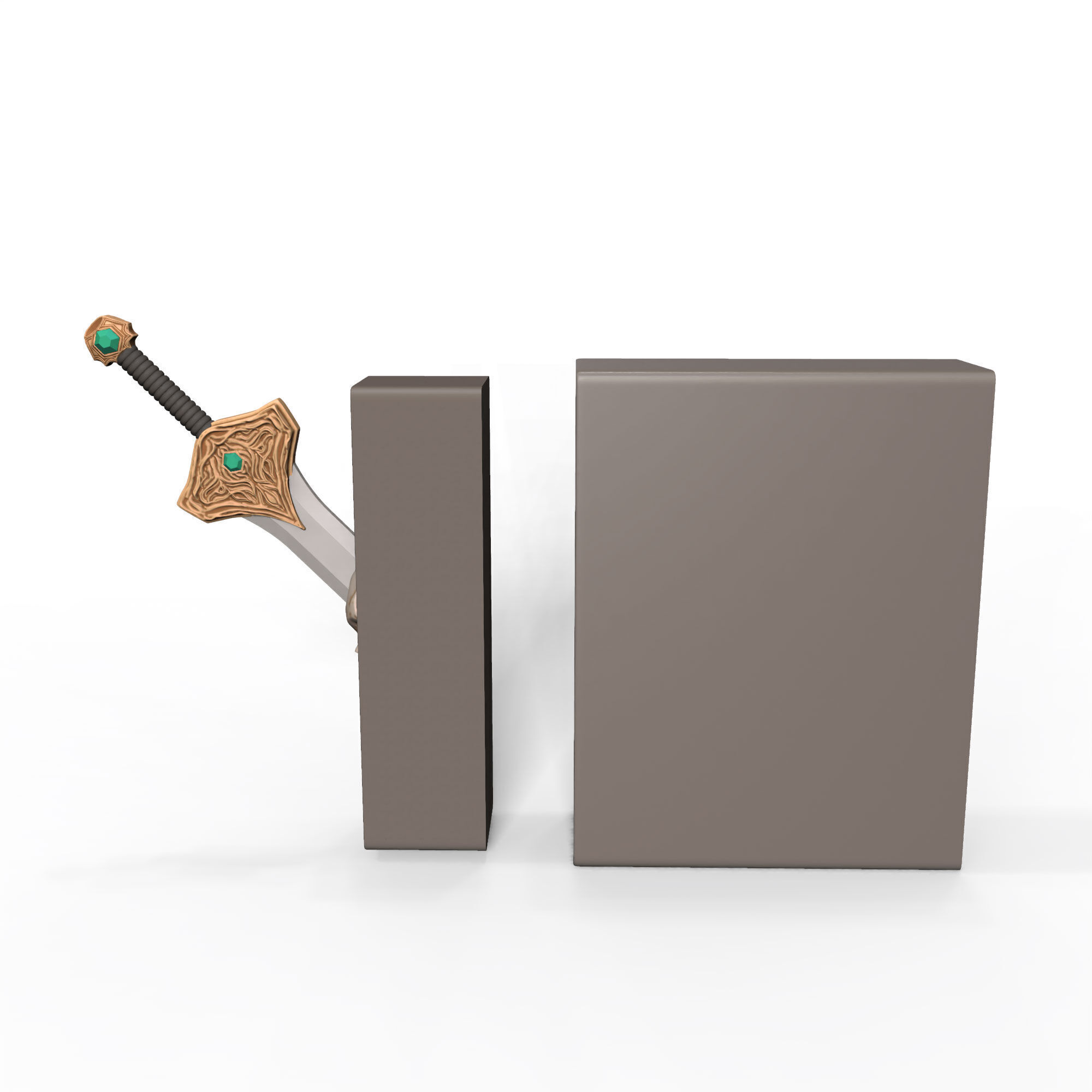 Book Nook Ends STL File Organizer Box for Bookworms Gift 3D print model_7