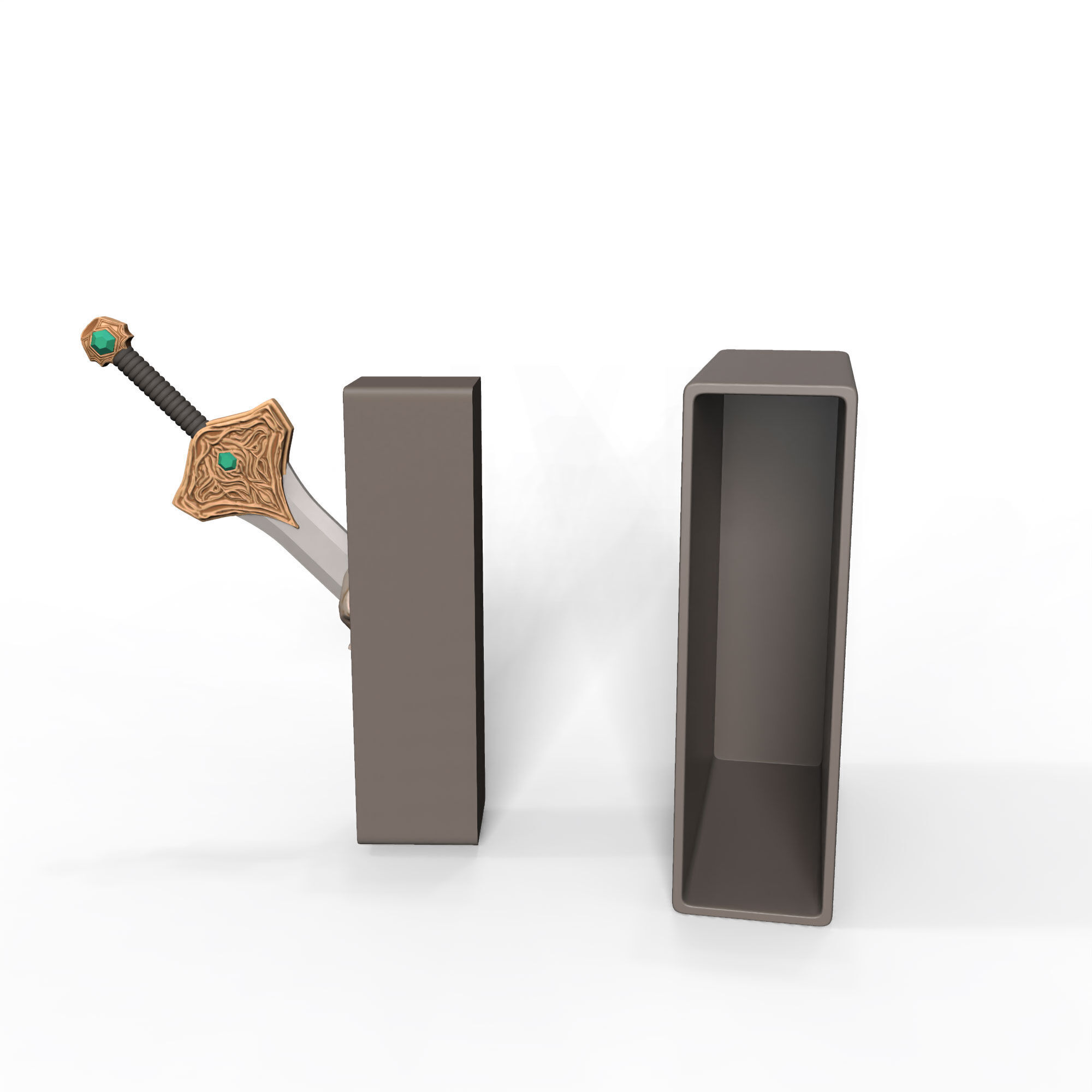 Book Nook Ends STL File Organizer Box for Bookworms Gift 3D print model_8