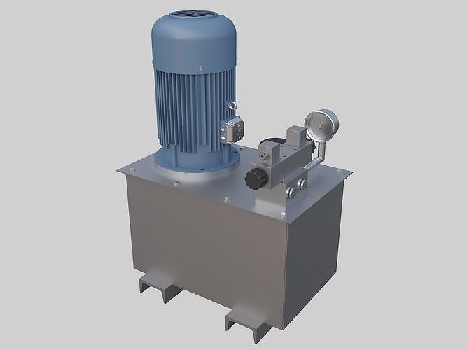 Hydraulic power pack 3D model