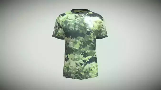 Soccer Green Jersey Player-01 In Low Poly