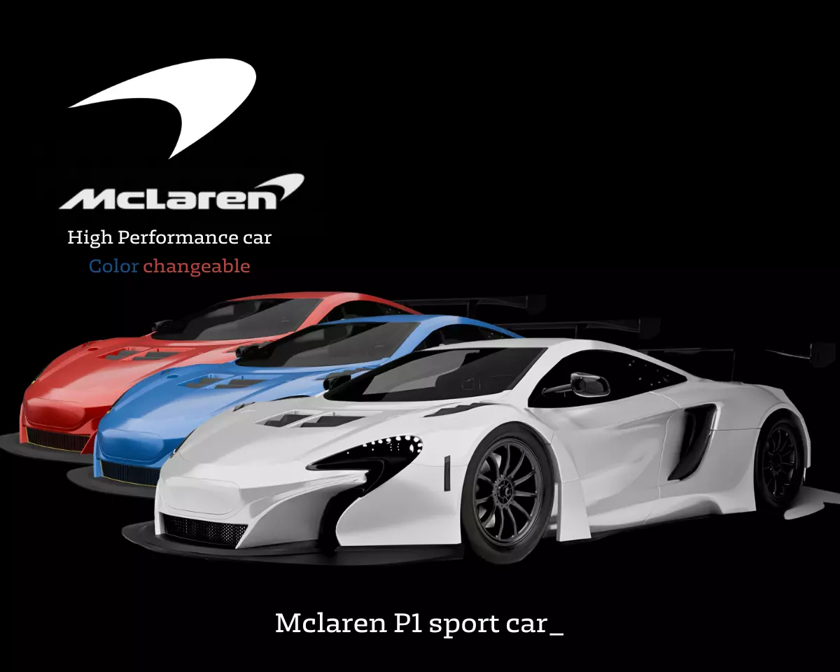 Mclaren P1 car 3D model_0