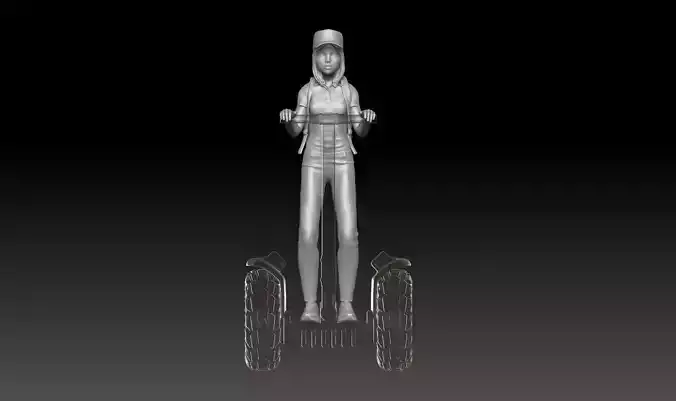 Tourists on Segway kid girl 4