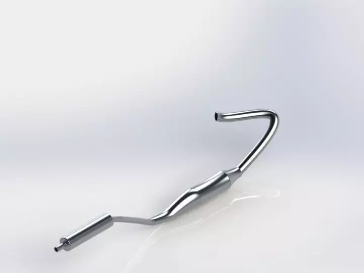 Two-Stroke Muffler 3D model_0