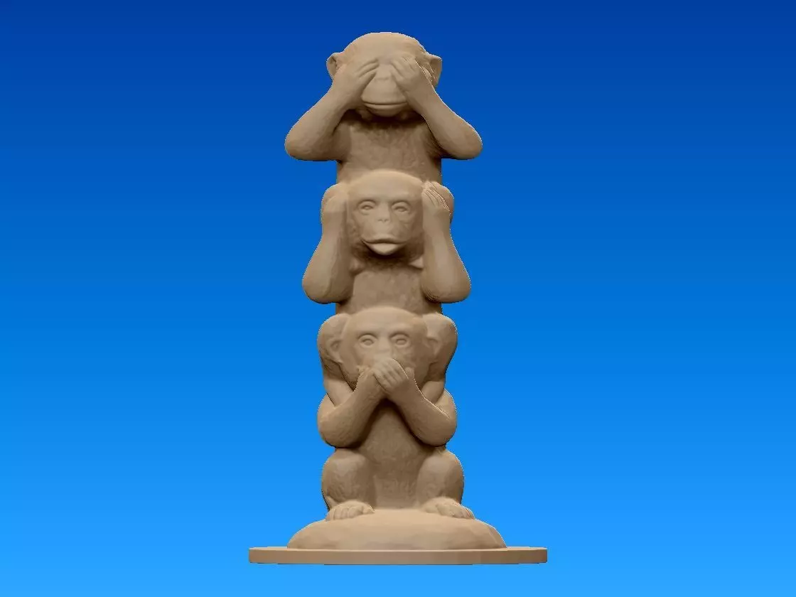 Baby Monkey decoration - 3D print 3D print model