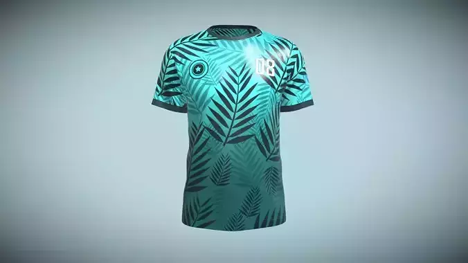 Soccer Jersey Player 08 In Low Poly