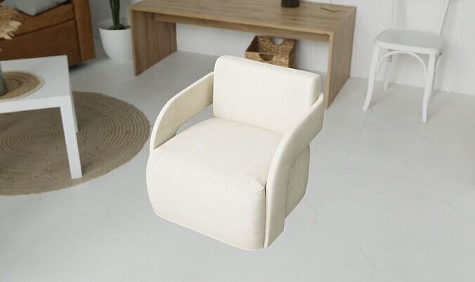 MODEL SOFA ARMCHAIR FABRIC 3D DOWNLOAD Free 3D model