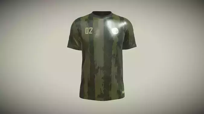 Soccer Jersey Player-02 V2 In Low Poly