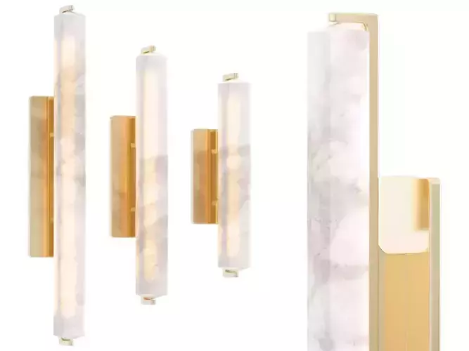 Audubon Alabaster Single Sconce 3D model
