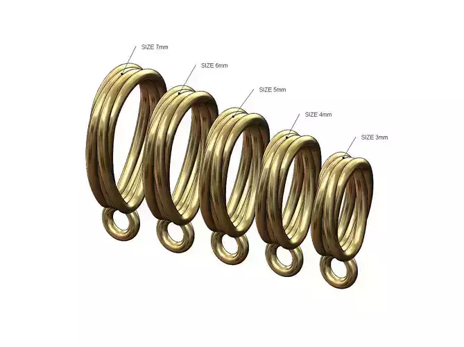 Mirrored braided wire simple twisted bail with loop