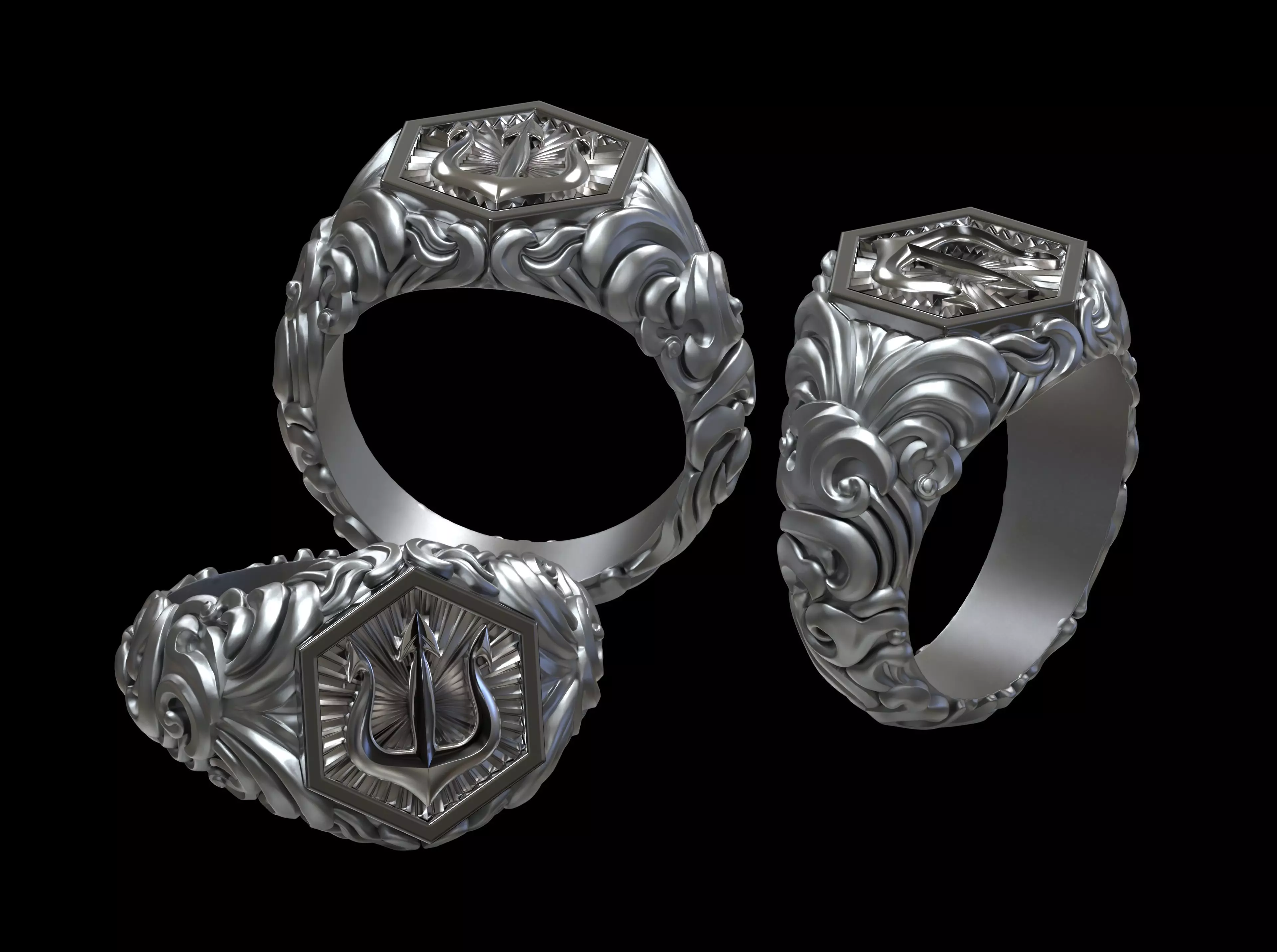 ring Neptune 3D print model_0