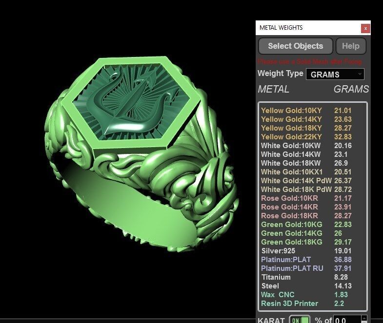 ring Neptune 3D print model_2