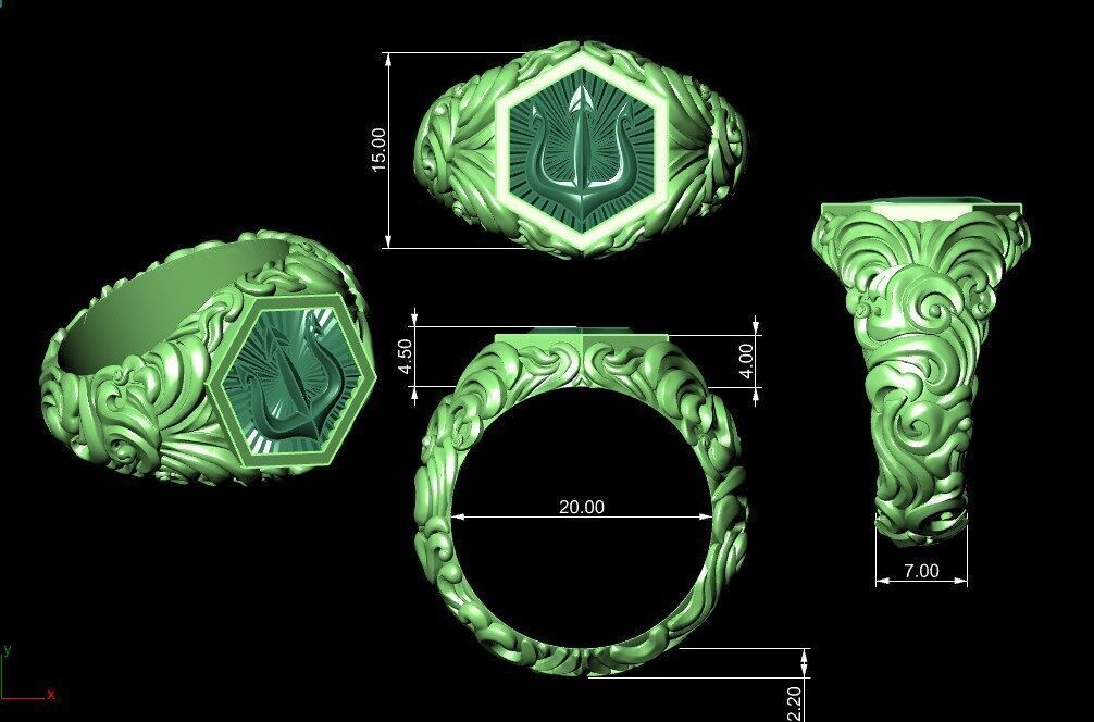 ring Neptune 3D print model_1