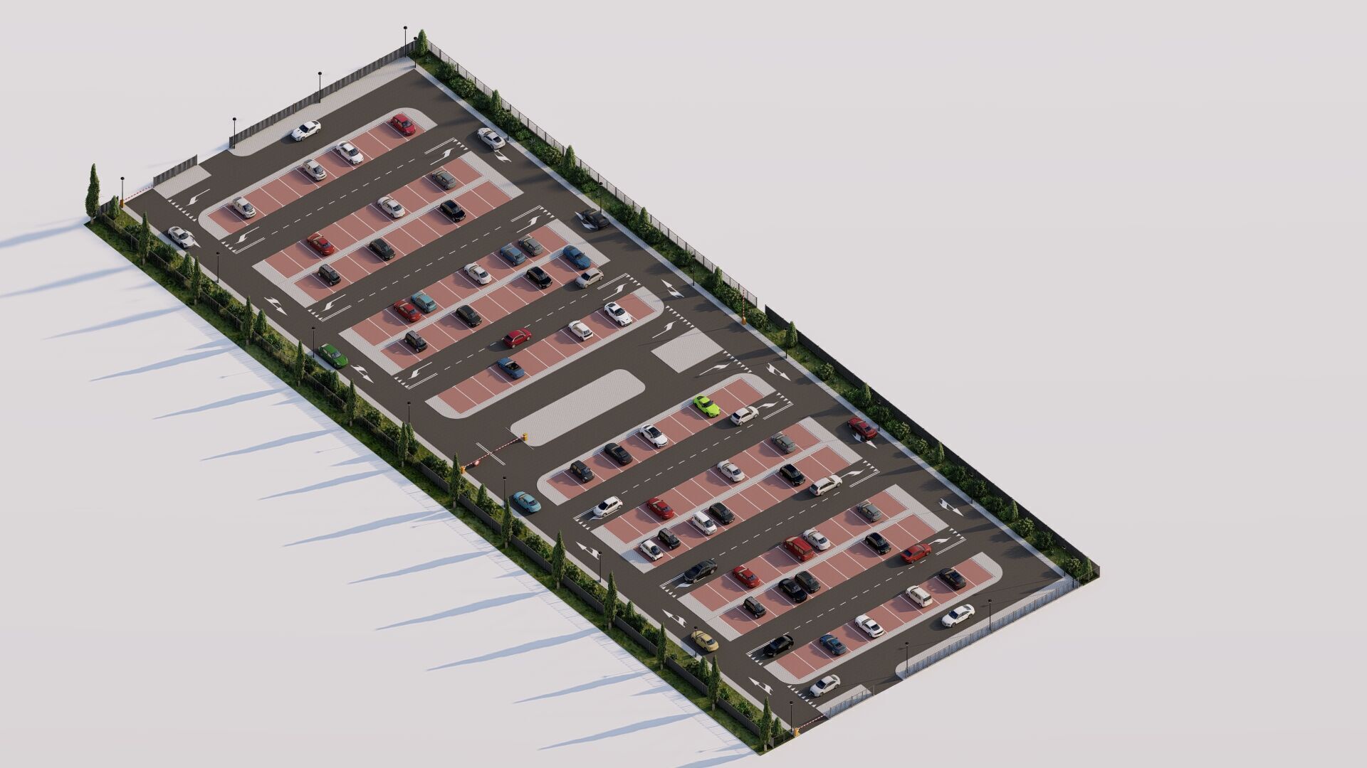 Parking-Parking Lot 3D model_12