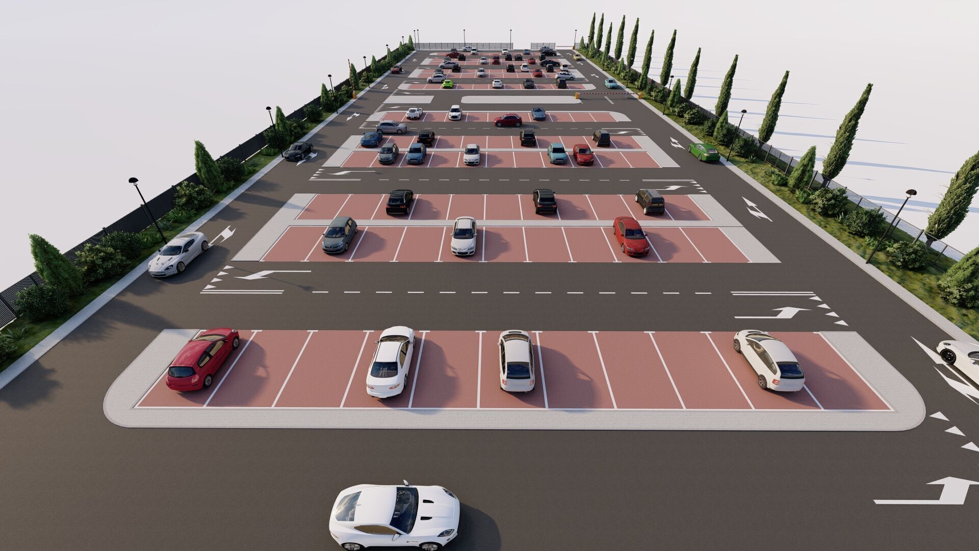 Parking-Parking Lot 3D model_7
