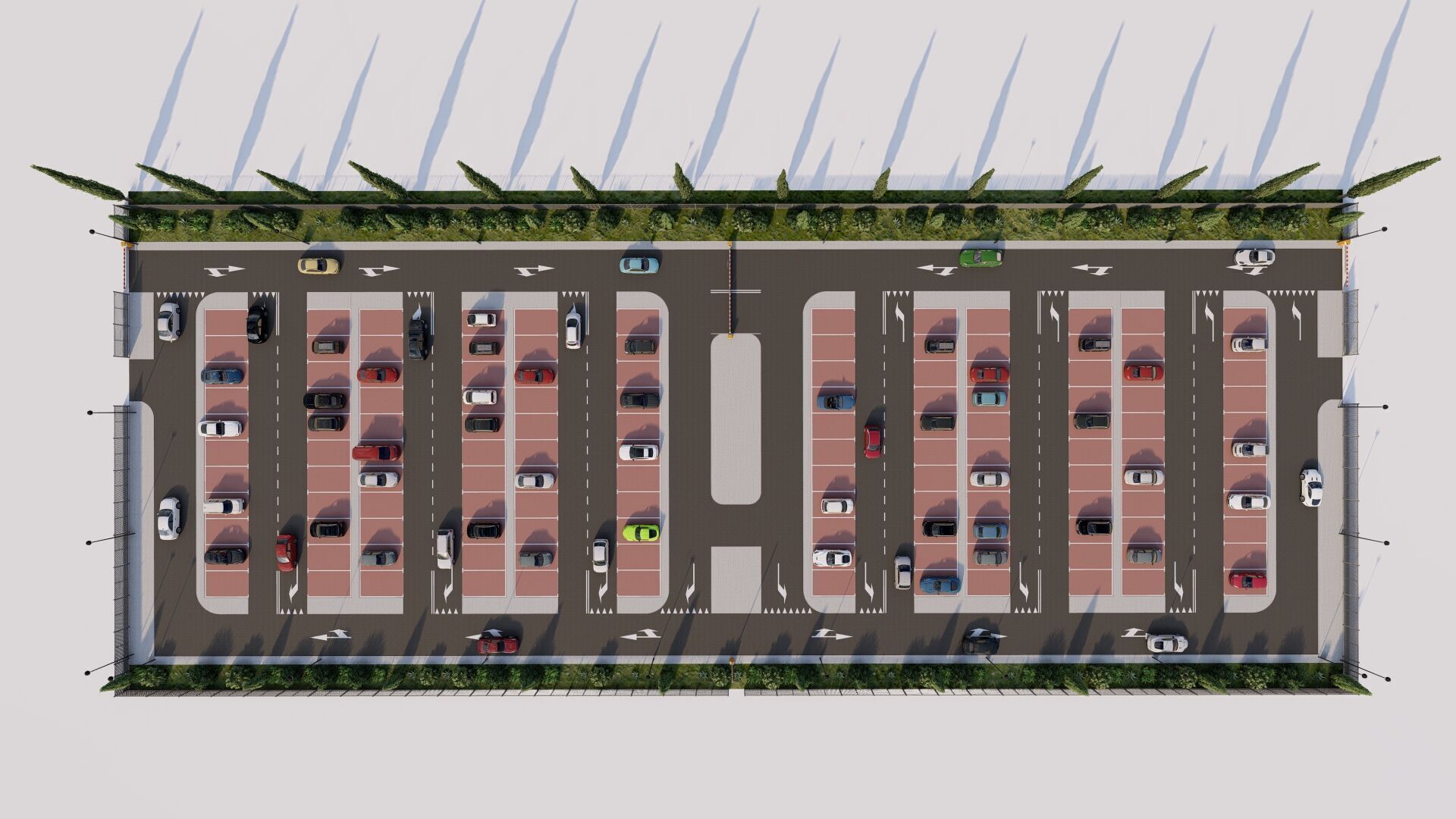 Parking-Parking Lot 3D model_9