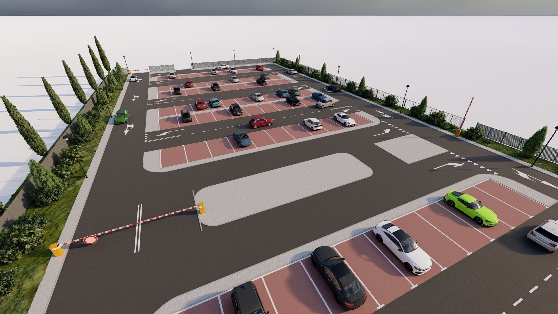 Parking-Parking Lot 3D model_4