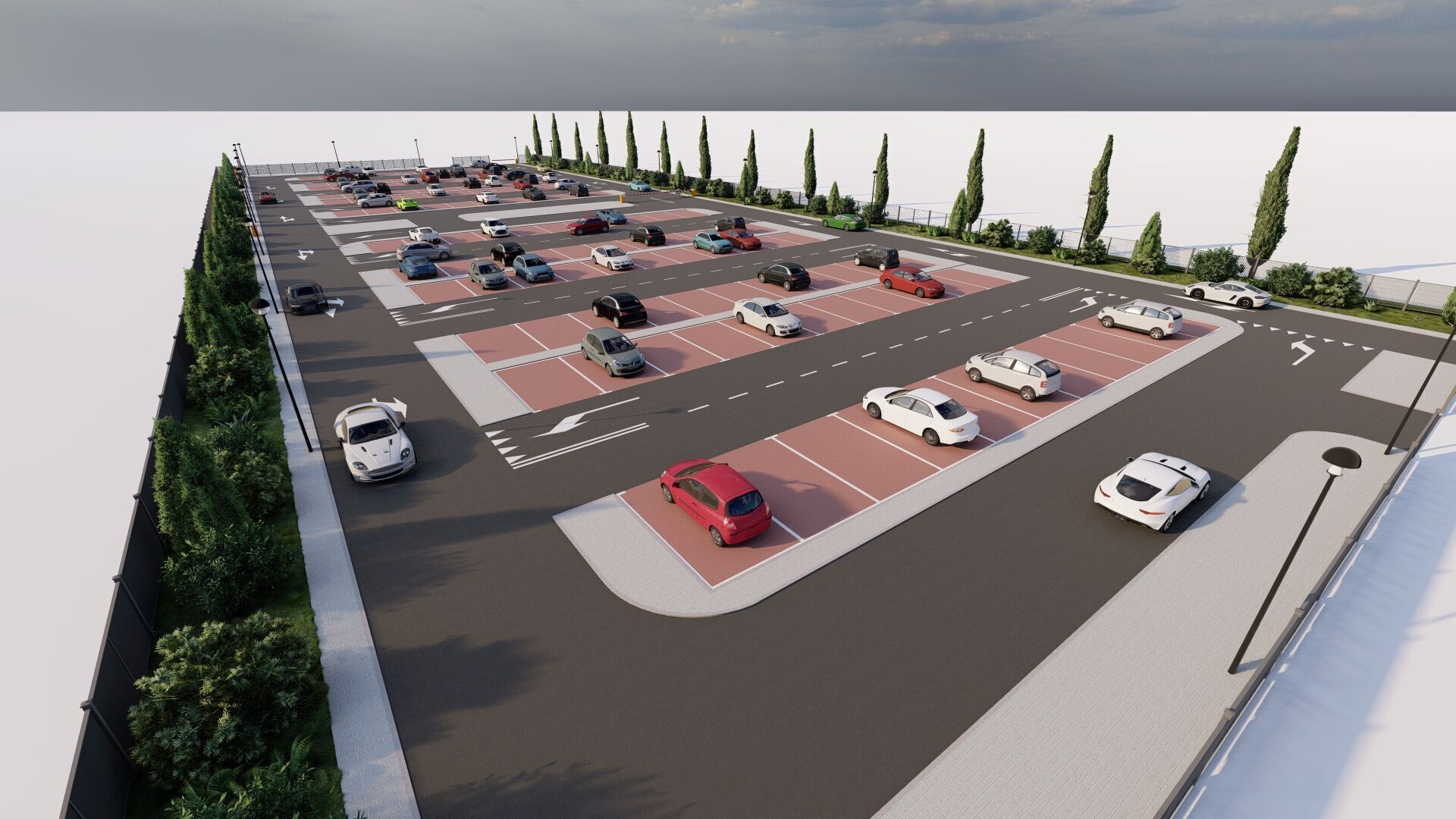 Parking-Parking Lot 3D model_8