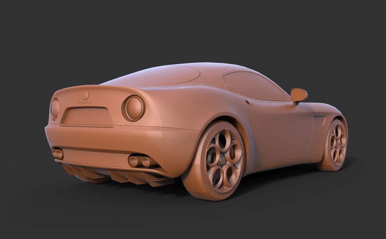 Alfa Romeo 8C Competizione 3D print model_4