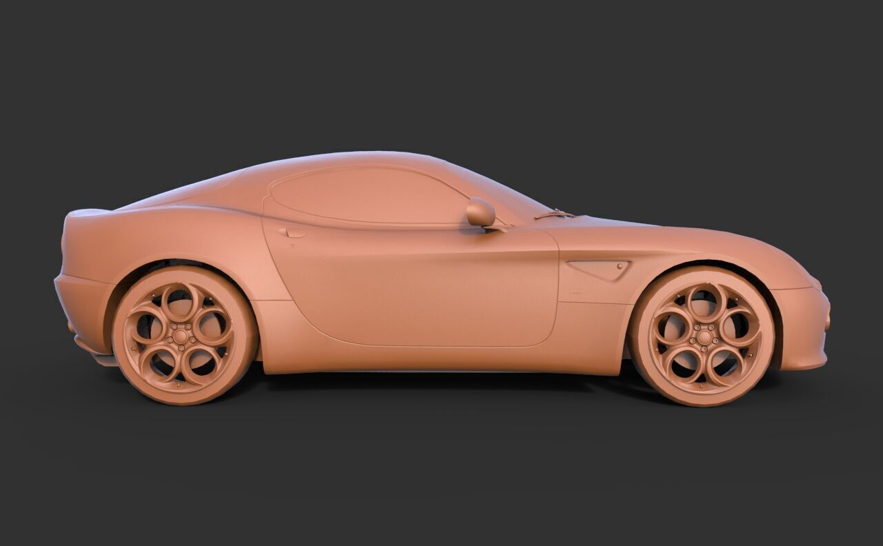 Alfa Romeo 8C Competizione 3D print model_3