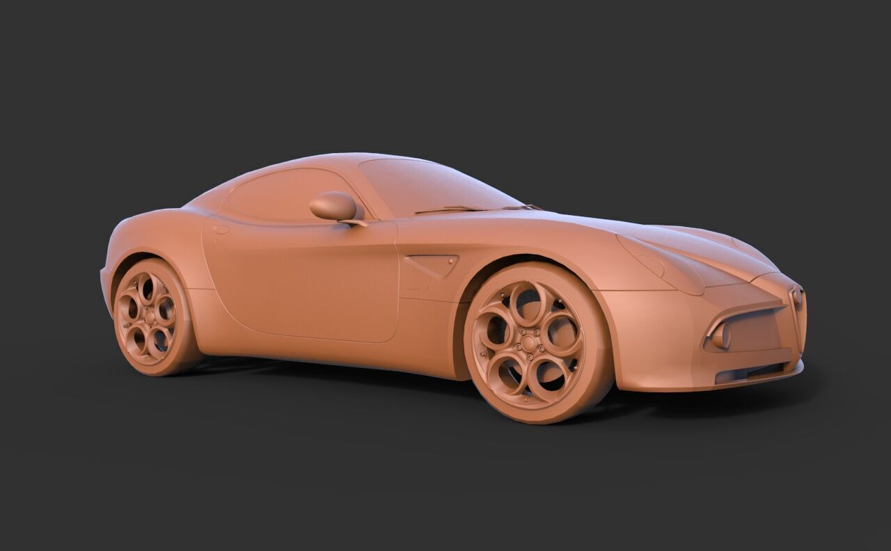 Alfa Romeo 8C Competizione 3D print model_2