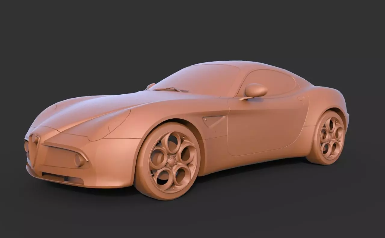 Alfa Romeo 8C Competizione 3D print model_0