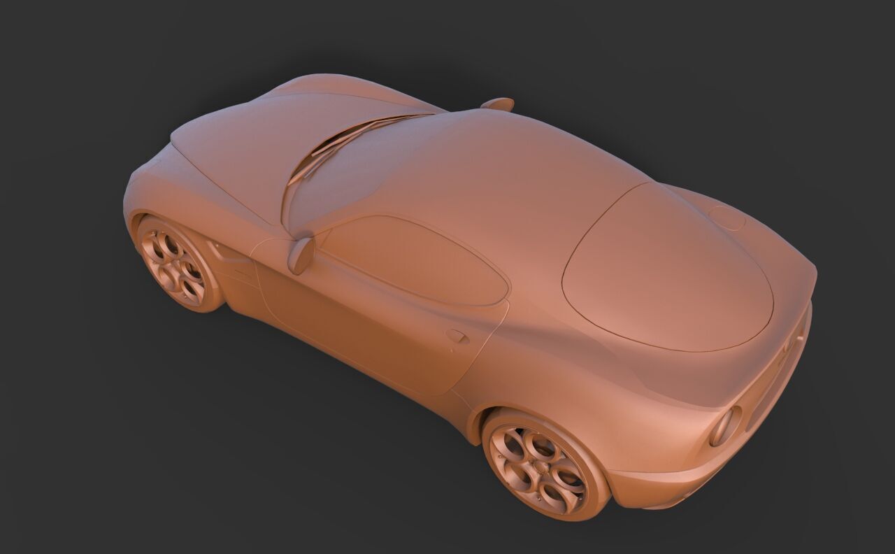Alfa Romeo 8C Competizione 3D print model_5