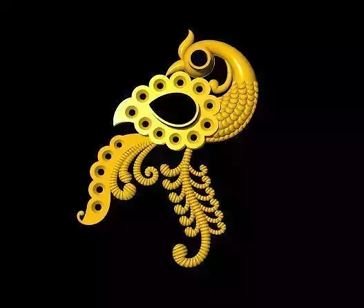 Peacock pendant 3dm file