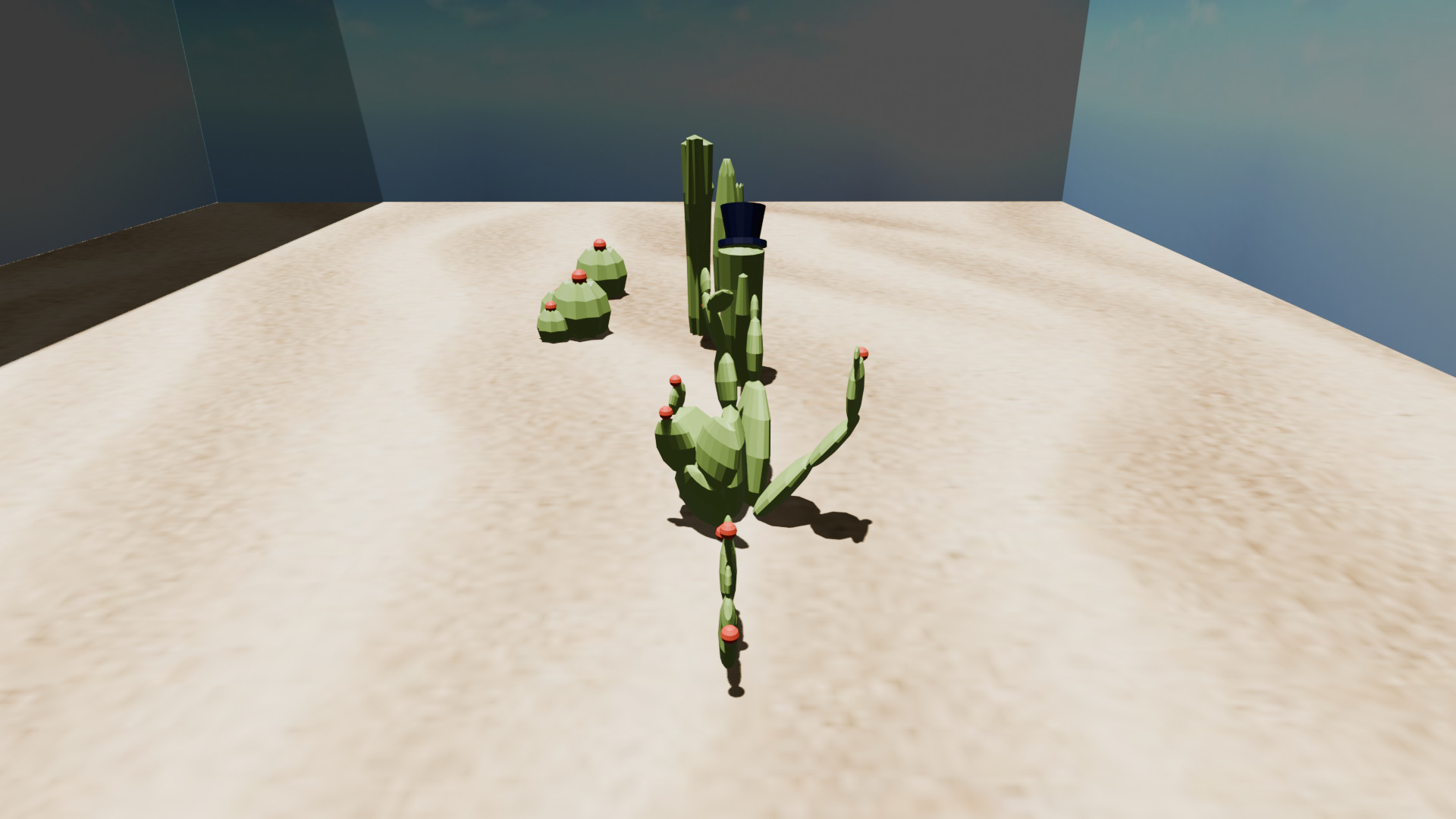 Cactus Low Poly Pack Low-poly 3D model_3