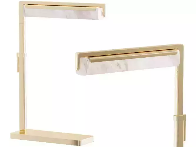 Audubon Alabaster Task Table Lamp 3D model