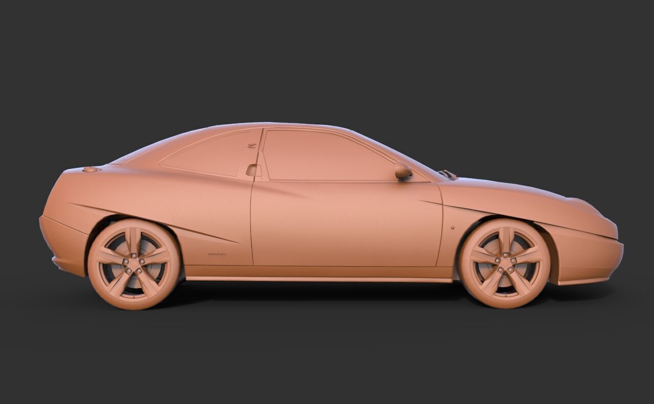 Fiat Coupe 1999 3D print model_3