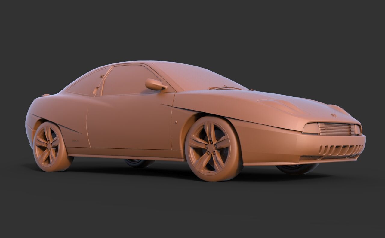 Fiat Coupe 1999 3D print model_2