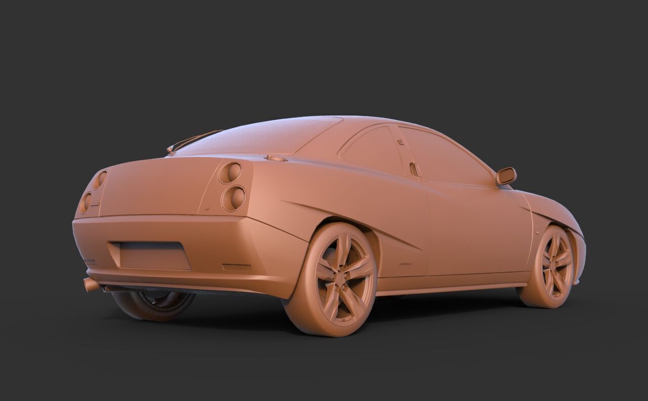 Fiat Coupe 1999 3D print model_4