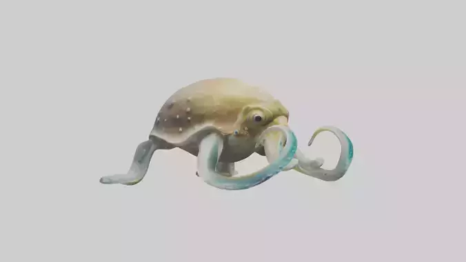 Cuttlefish statue model Low-poly 3D model