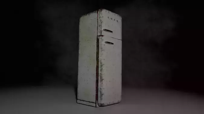 Worn Fridge or Refrigerator High Poly 3D model