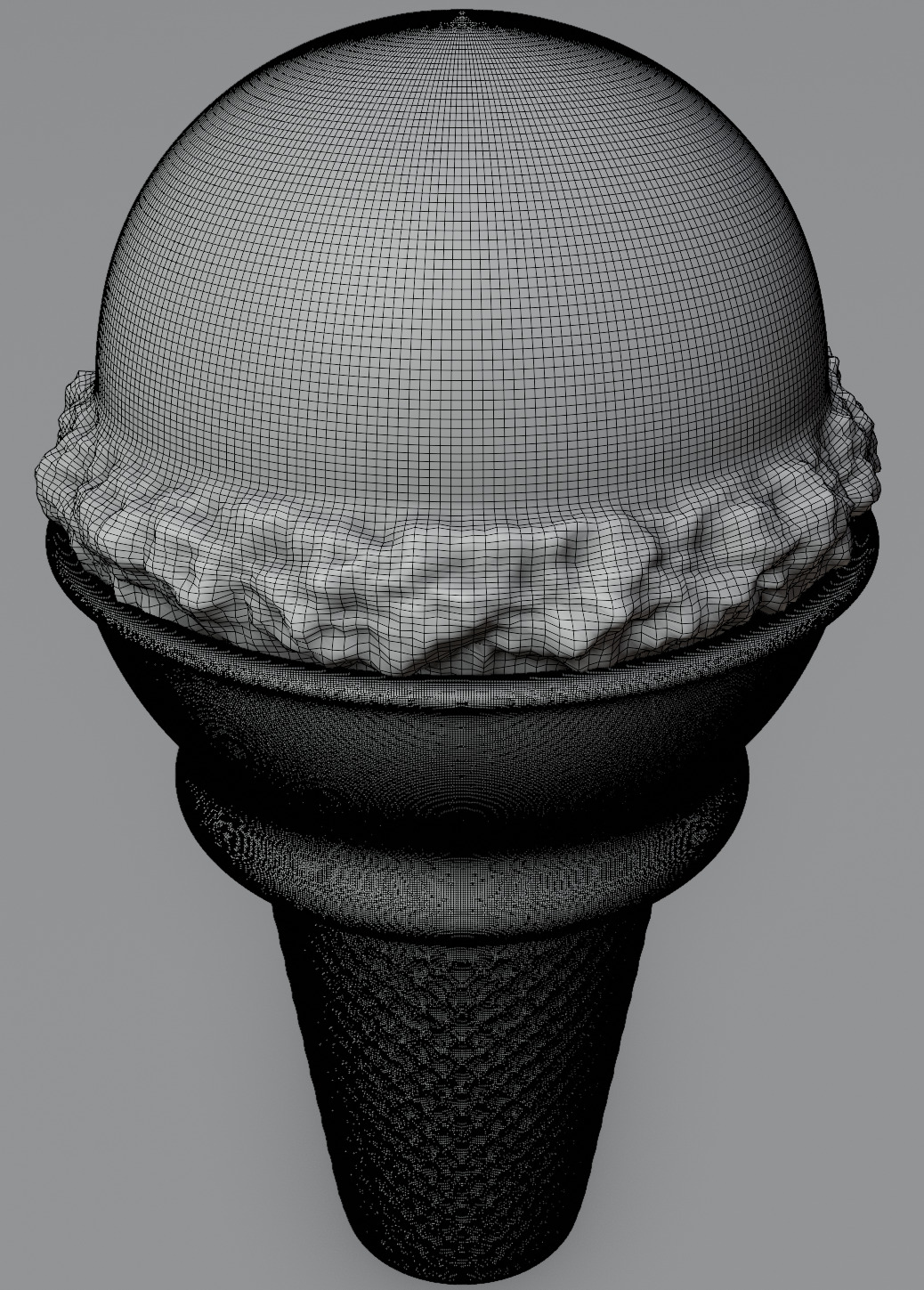 Chocolate Symphony in a Waffle Cone ice cream 3D model 3D model_9