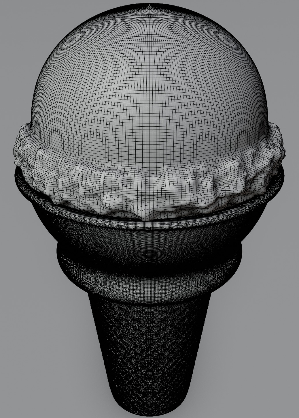 Chocolate Symphony in a Waffle Cone ice cream 3D model 3D model_10