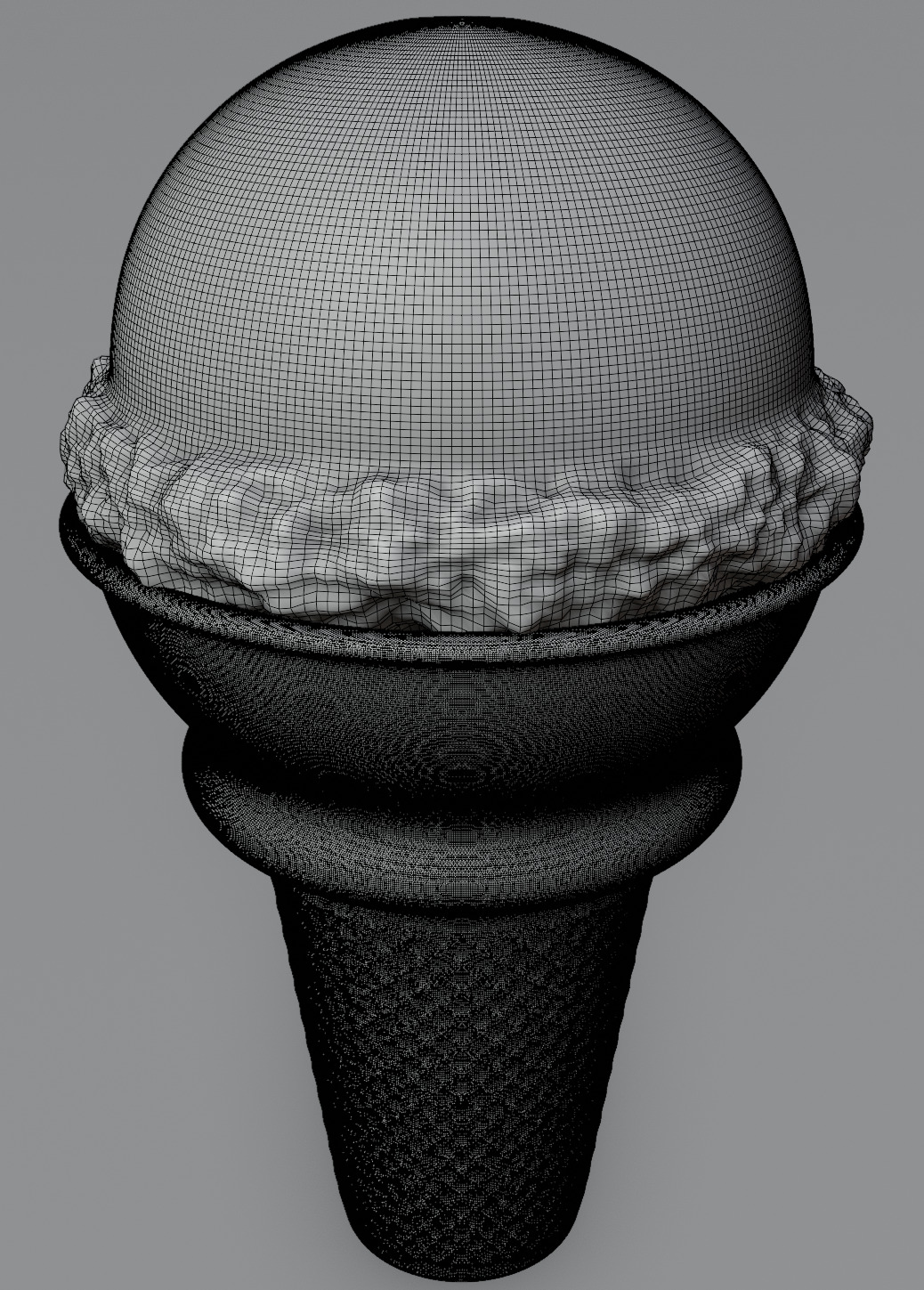 Chocolate Symphony in a Waffle Cone ice cream 3D model 3D model_6