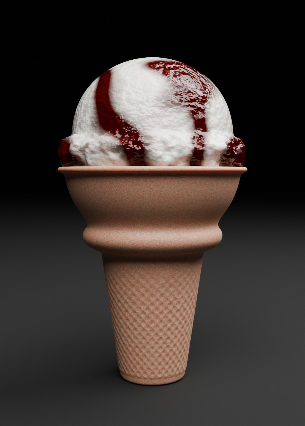Chocolate Symphony in a Waffle Cone ice cream 3D model 3D model_5