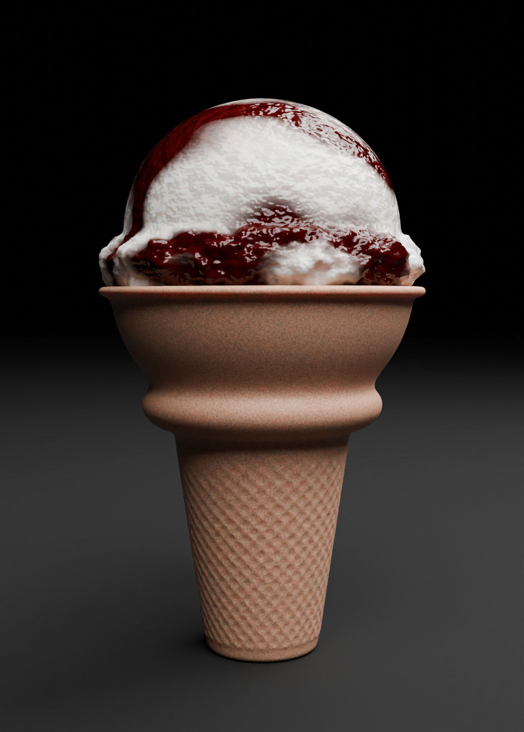 Chocolate Symphony in a Waffle Cone ice cream 3D model 3D model_4