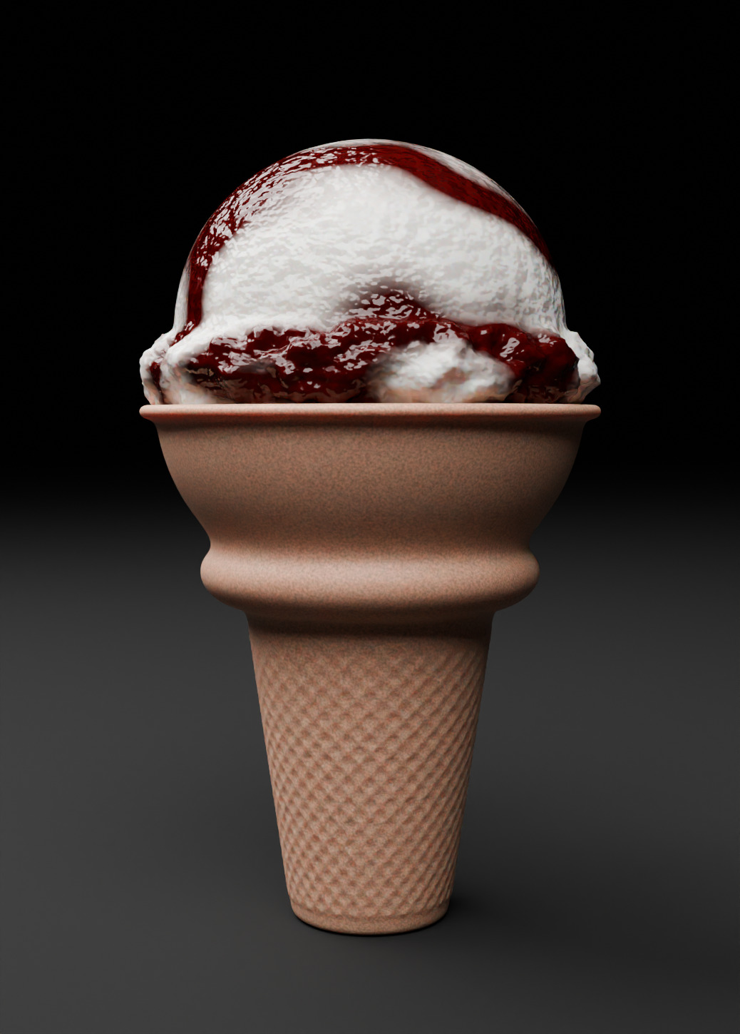 Chocolate Symphony in a Waffle Cone ice cream 3D model 3D model_3