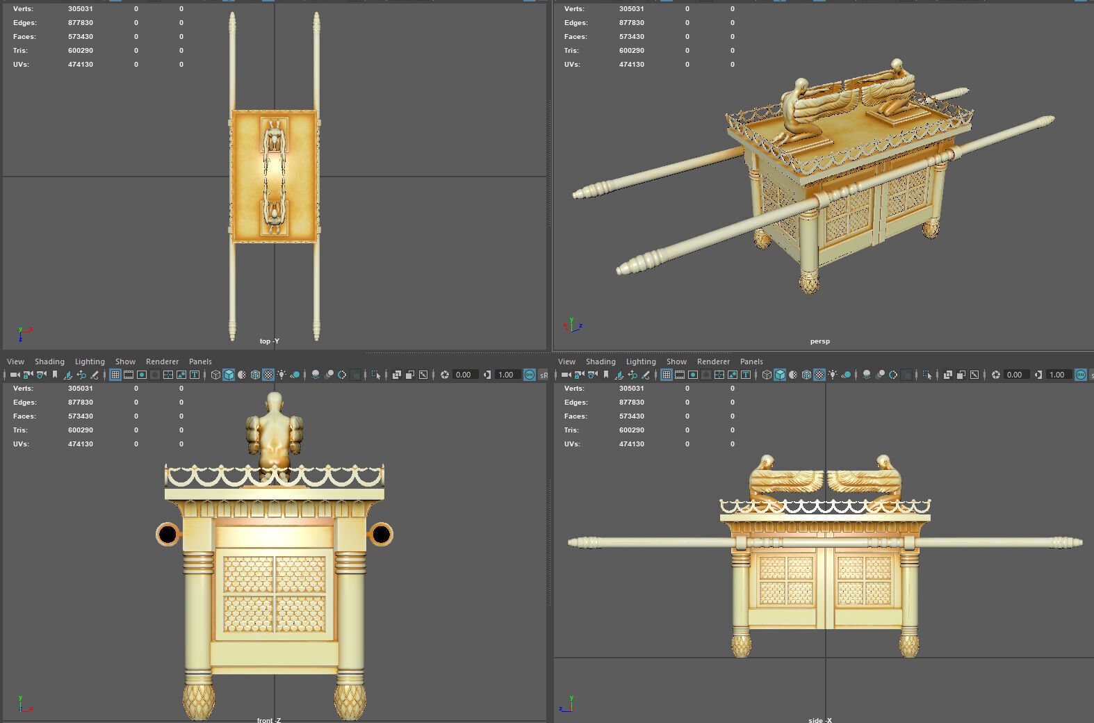 The Ark of the Covenant - High-Quality 3D Model 3D model_8