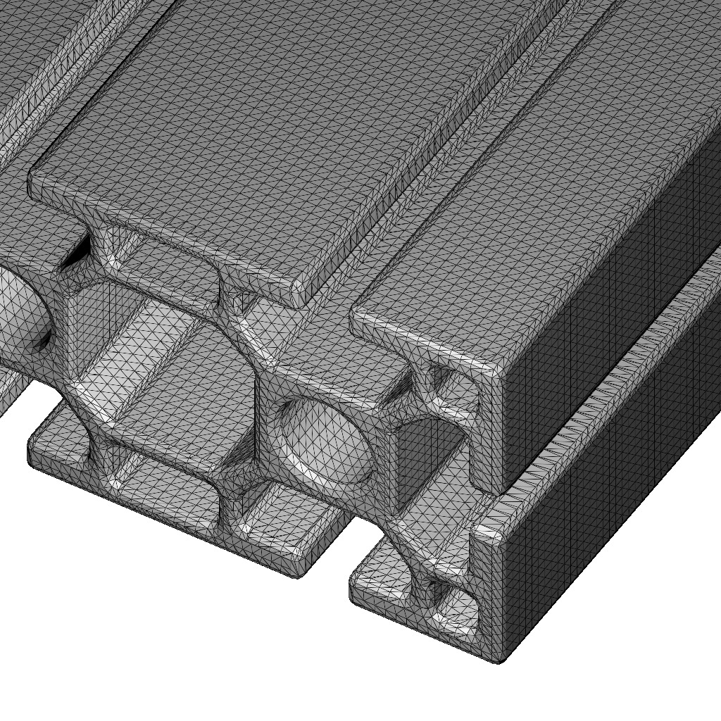 Industrial Aluminium Profile 3D print model_4