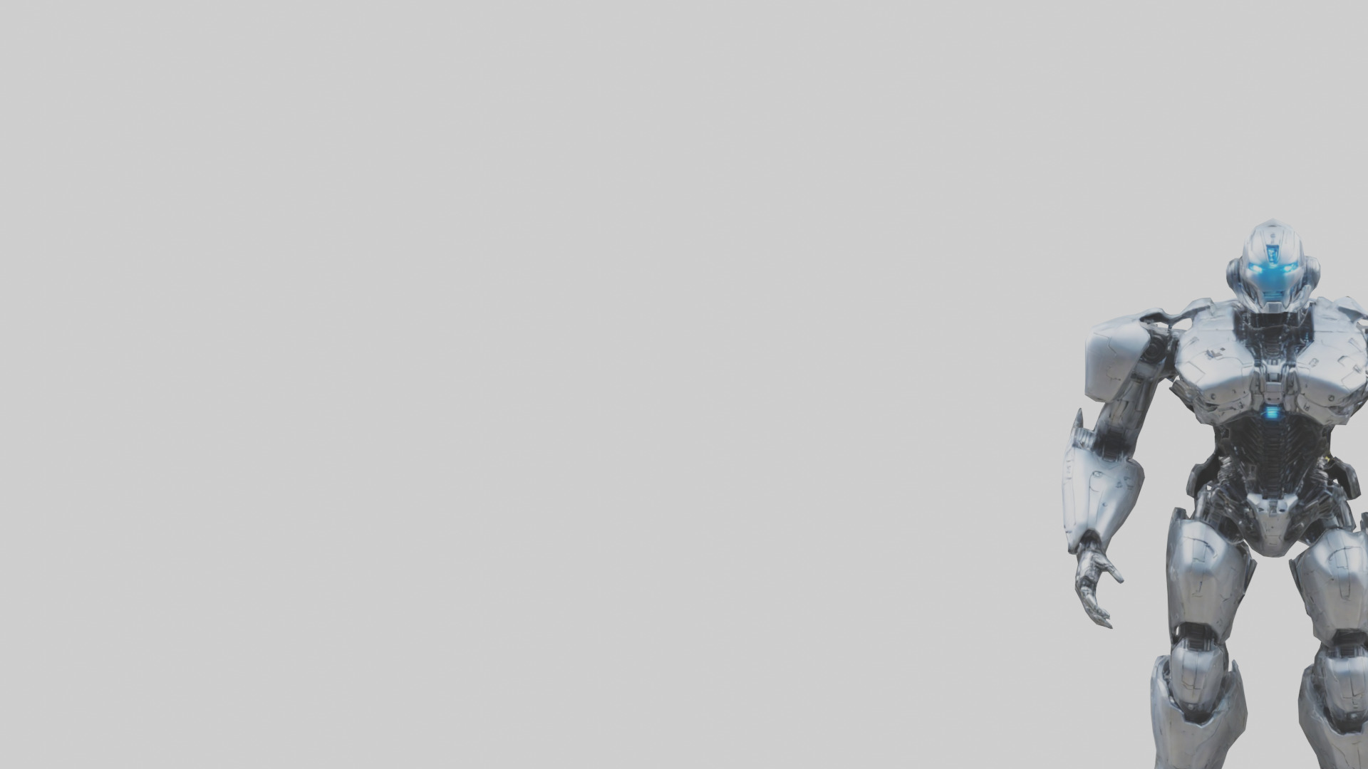 Cybernetic War Machine statue model Low-poly 3D model_21